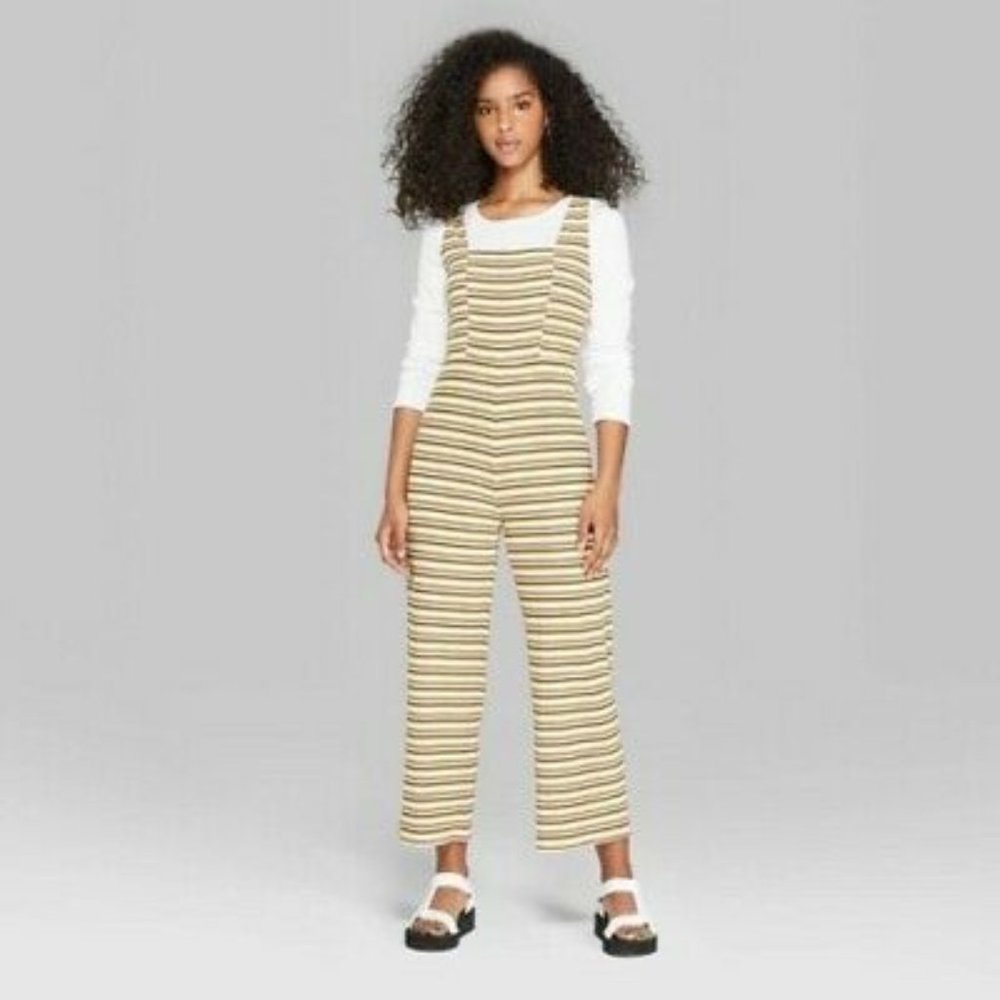 Wild Fable Multicolored Square Neck Knit Jumpsuit